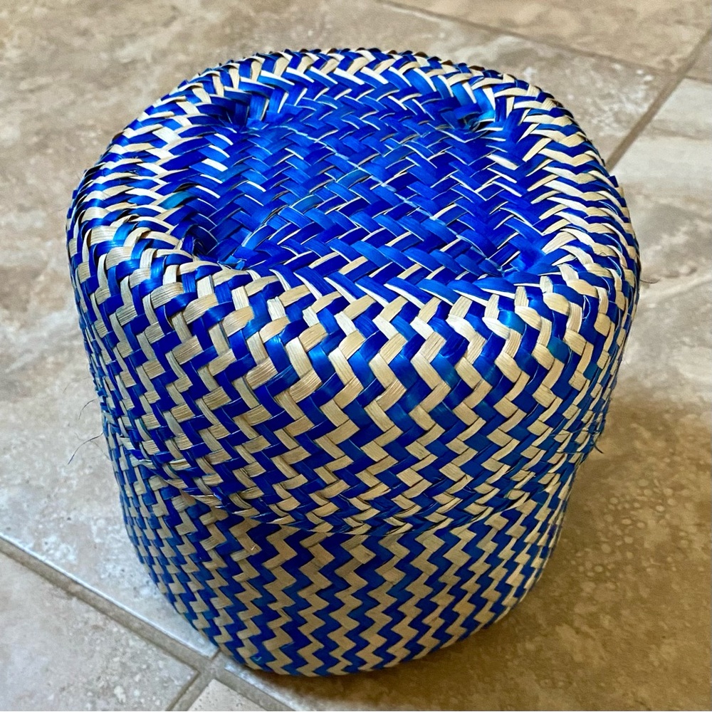 🆕 Handmade Lidded Palm Leaf Basket